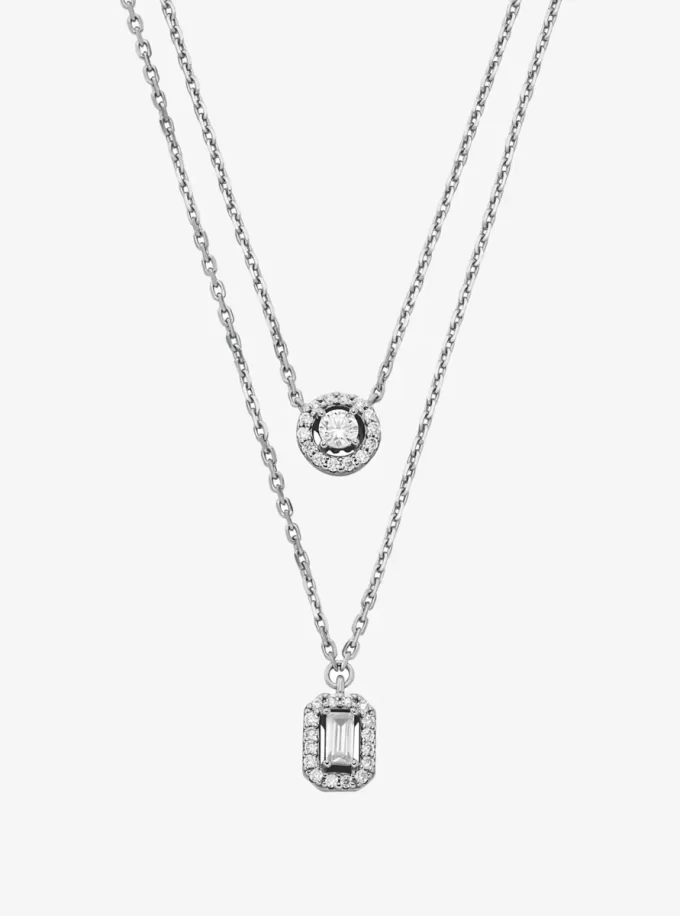 Precious Metal-Plated Double Layered Necklace Precious Metal-Plated Double Layered Necklace