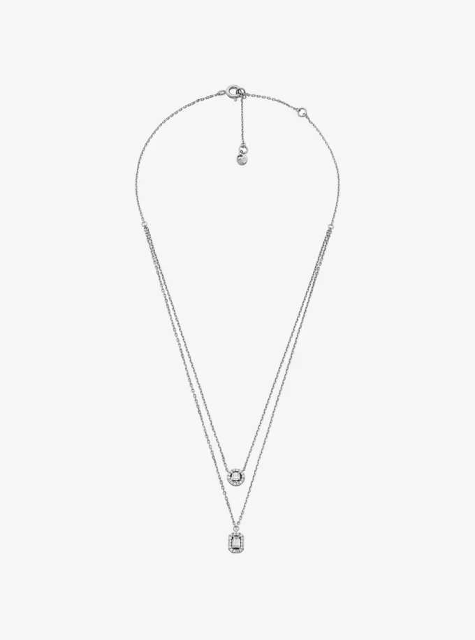 Precious Metal-Plated Double Layered Necklace Precious Metal-Plated Double Layered Necklace