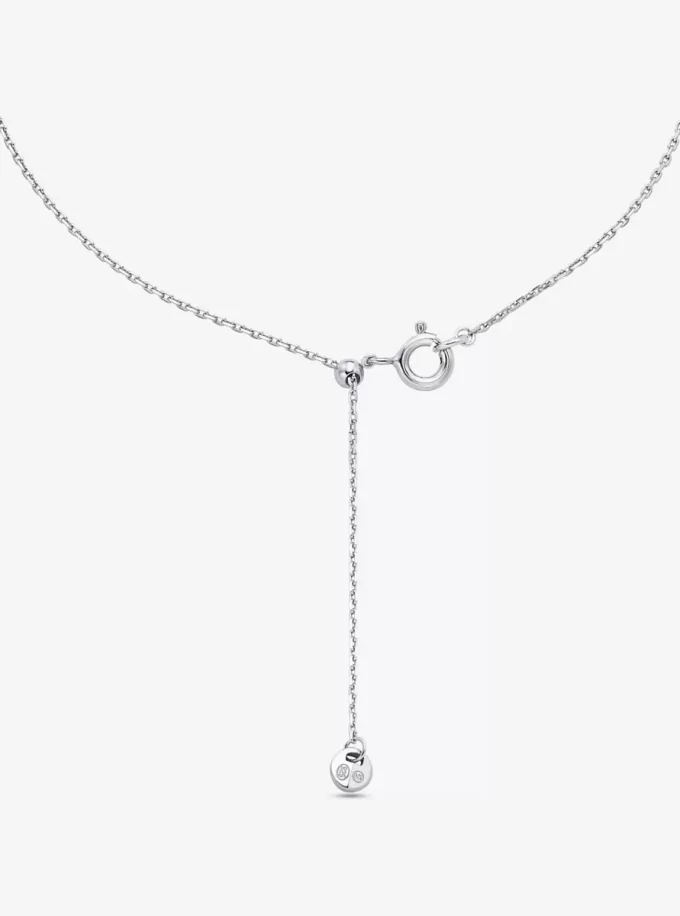 Precious Metal-Plated Sterling Silver Cubic Zirconia Necklace Precious Metal-Plated Sterling Silver Cubic Zirconia Necklace