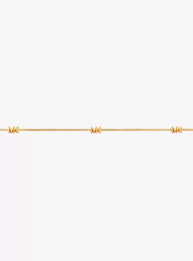 Precious Metal-Plated Sterling Silver Logo Necklace Precious Metal-Plated Sterling Silver Logo Necklace