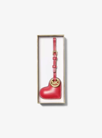 Puffy Heart Leather Bag Charm