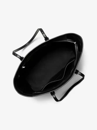 Quinn Large Metallic Signature Logo Tote Bag