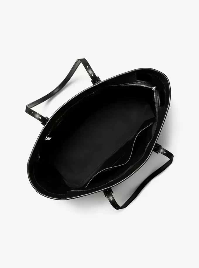 Quinn Large Metallic Signature Logo Tote Bag Quinn Large Metallic Signature Logo Tote Bag