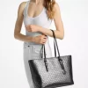 Quinn Large Metallic Signature Logo Tote Bag Quinn Large Metallic Signature Logo Tote Bag