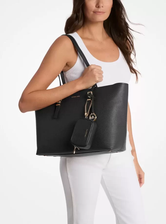 Quinn Large Pebbled Leather Tote Bag