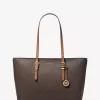 Quinn Large Signature Logo and Leather Tote Bag Quinn Large Signature Logo and Leather Tote Bag