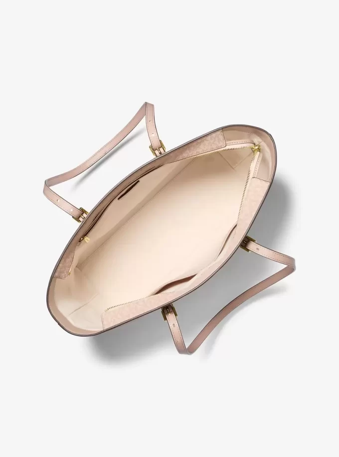 Quinn Large Signature Logo and Leather Tote Bag Quinn Large Signature Logo and Leather Tote Bag