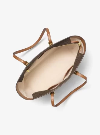 Quinn Large Signature Logo and Leather Tote Bag