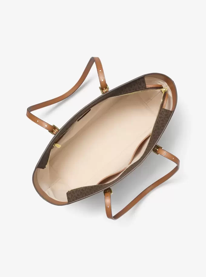 Quinn Large Signature Logo and Leather Tote Bag Quinn Large Signature Logo and Leather Tote Bag