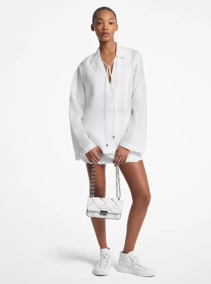 Ramie Collared Tunic Top Ramie Collared Tunic Top