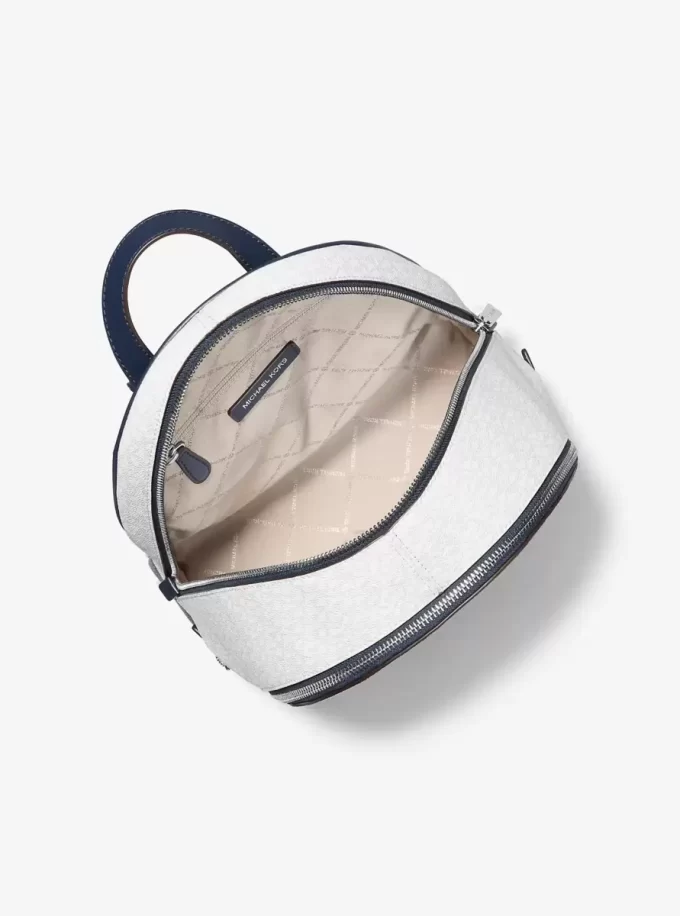 Rhea Medium Color-Block Signature Logo Backpack Rhea Medium Color-Block Signature Logo Backpack