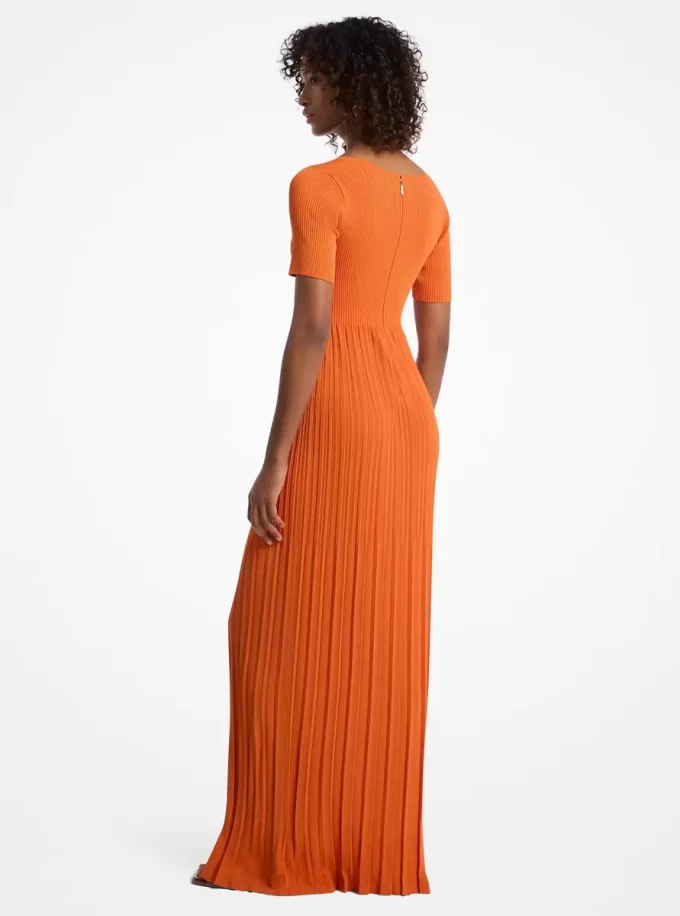 Ribbed Stretch Knit Midi Dress