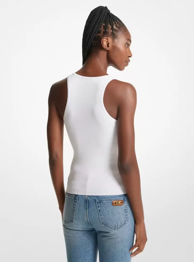 Ribbed Stretch Knit Tank Top