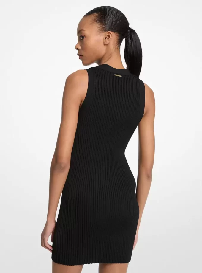 Ribbed Viscose Blend Dress