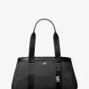 Romee Large Signature Logo and Leather Tote Bag