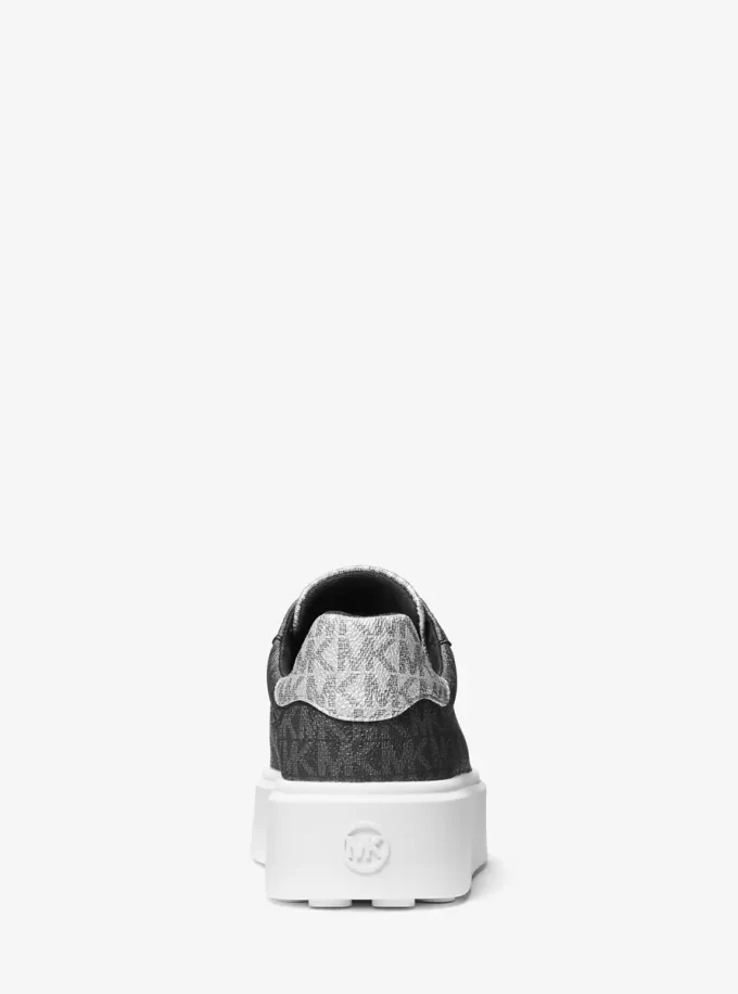 Romey Metallic Two-Tone Signature Logo Platform Sneaker Romey Metallic Two-Tone Signature Logo Platform Sneaker