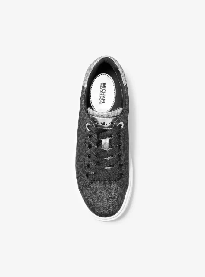 Romey Metallic Two-Tone Signature Logo Platform Sneaker Romey Metallic Two-Tone Signature Logo Platform Sneaker