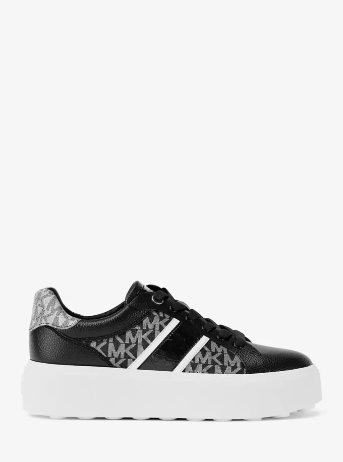 Romey Signature Logo Stripe Platform Sneaker Romey Signature Logo Stripe Platform Sneaker