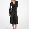 Ruched Stretch Matte Jersey Dress