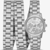 Runway Rhodium-Plated Stainless Steel Triple Wrap Watch