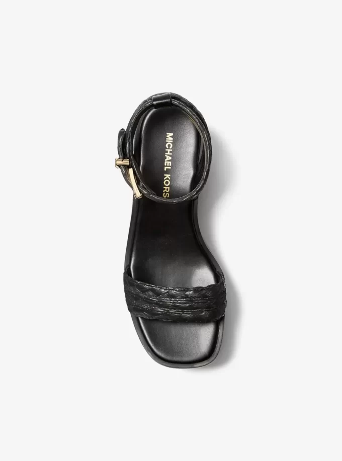 Sandra Straw Platform Sandal