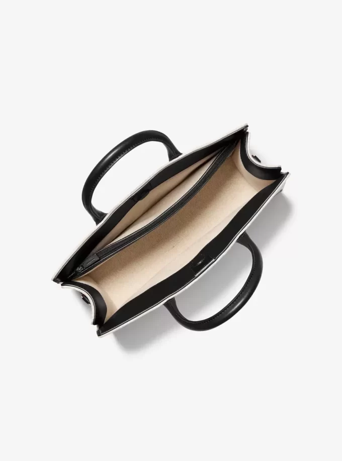 Scarlett Medium Logo Jacquard Satchel