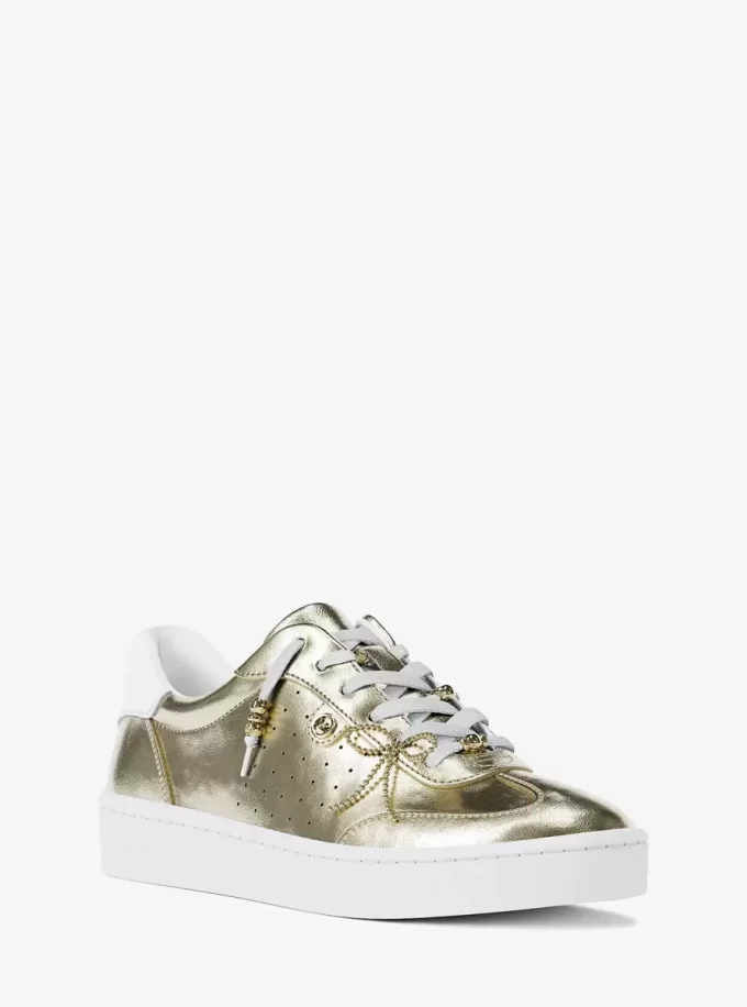 Scotty Embellished Metallic Leather Sneaker Scotty Embellished Metallic Leather Sneaker