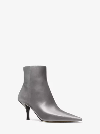 Selina Burnished Leather Ankle Boot