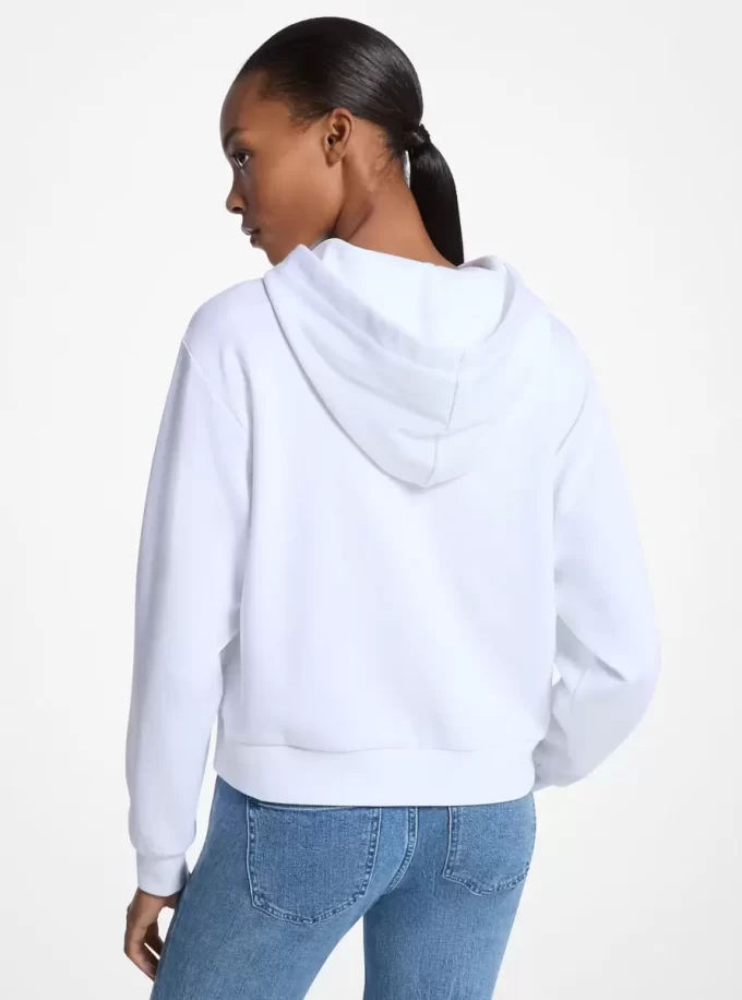 Sequined Graphic Cotton Blend Hoodie Sequined Graphic Cotton Blend Hoodie