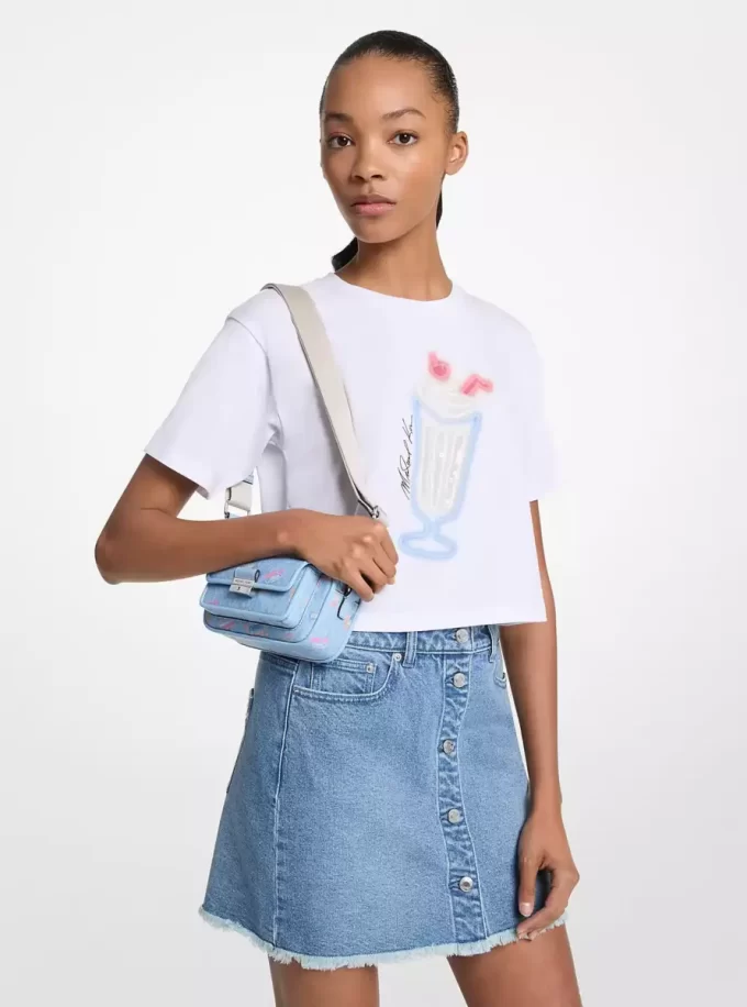 Sequined Graphic Cotton T-Shirt