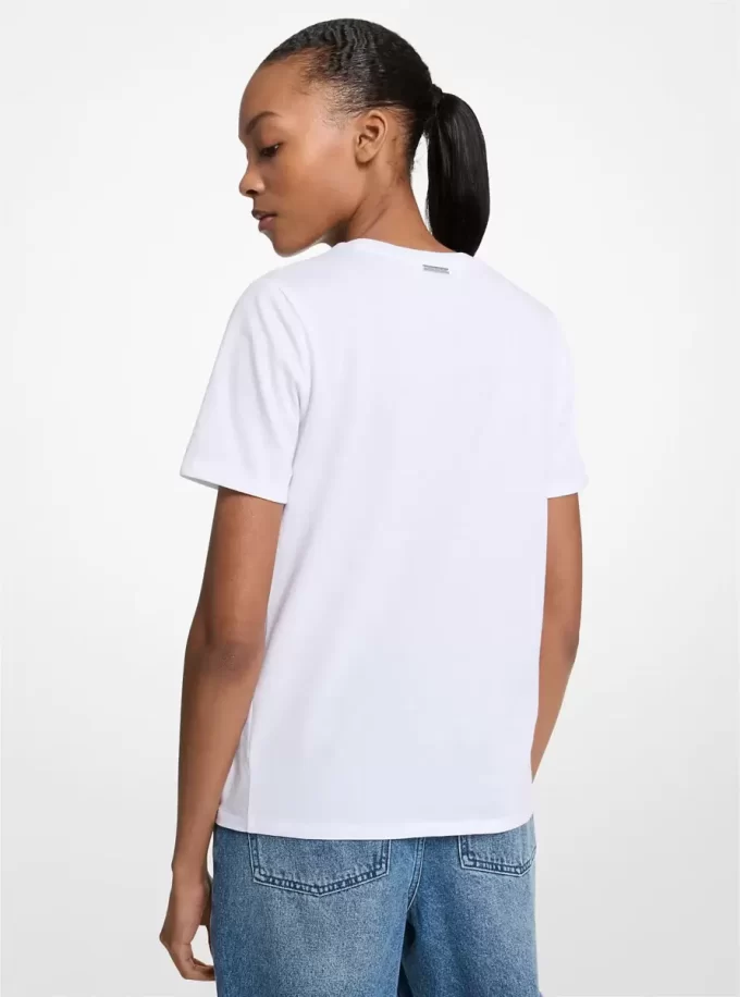 Sequined Graphic Cotton T-Shirt Sequined Graphic Cotton T-Shirt