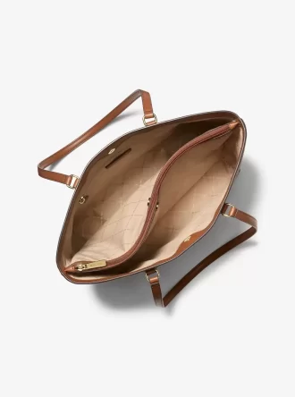 Sheila Large Two-Tone Signature Logo Tote Bag