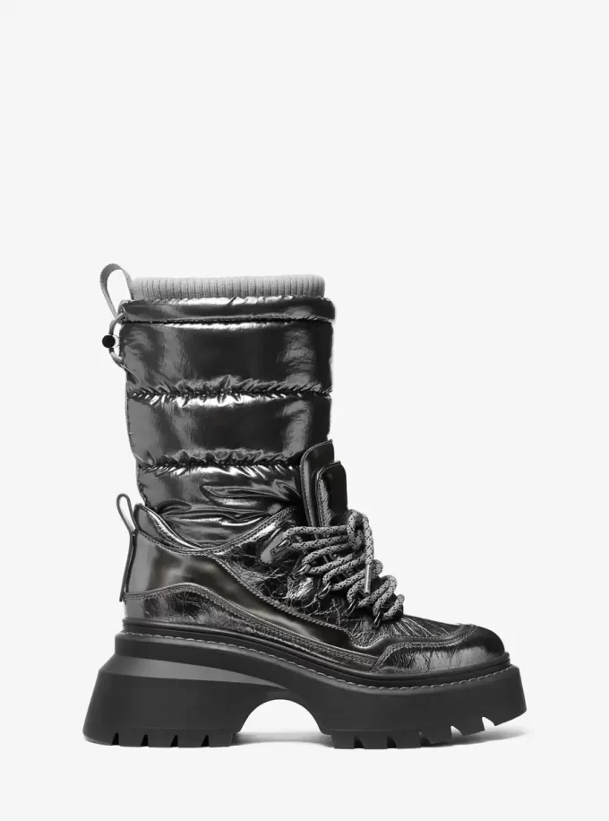Shiloh Metallic Mixed-Media Boot