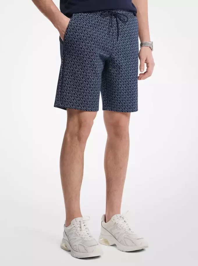 Signature Logo Cotton Blend Shorts