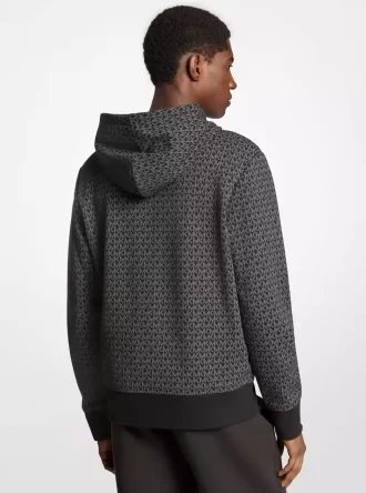 Signature Logo Cotton Blend Zip-Up Hoodie