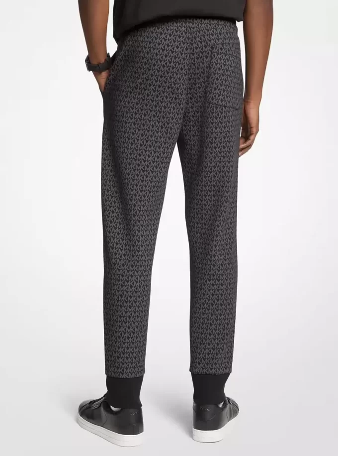 Signature Logo Print Cotton Blend Joggers Signature Logo Print Cotton Blend Joggers