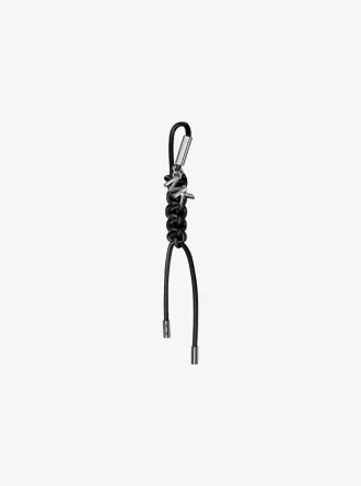 Silver-Tone and Braided Cord Bag Charm