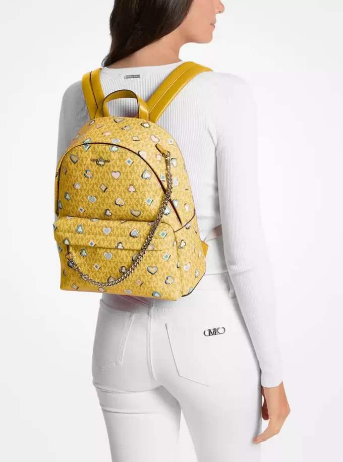 Slater Medium Printed Signature Logo Backpack