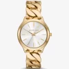 Slim Runway Gold-Tone Curb-Link Watch Slim Runway Gold-Tone Curb-Link Watch