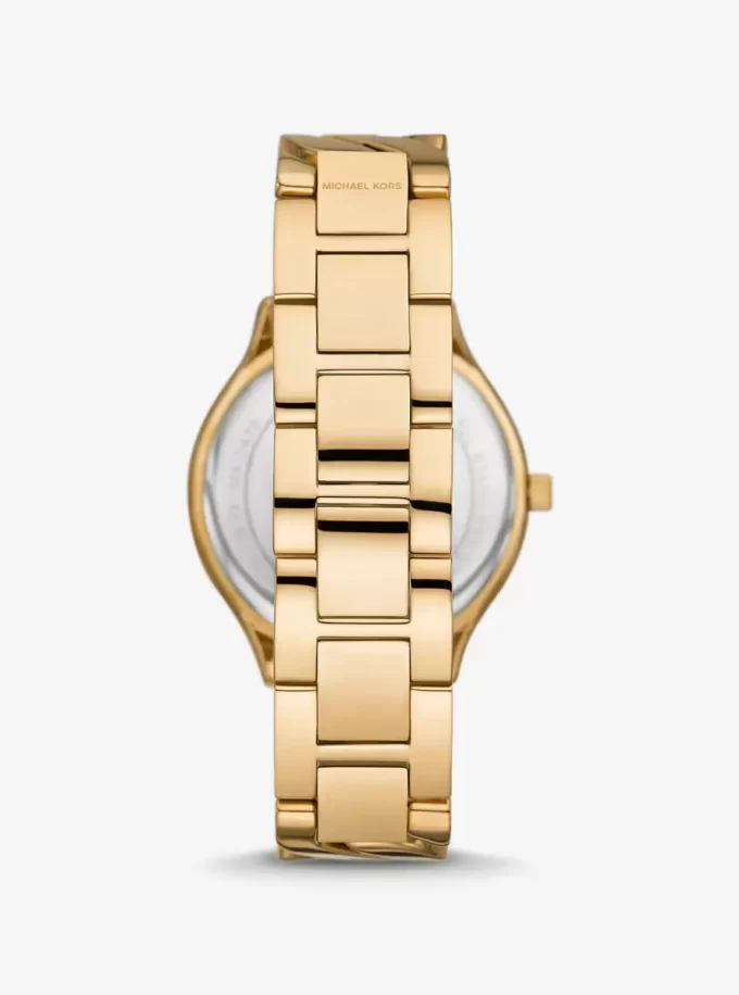 Slim Runway Gold-Tone Curb-Link Watch Slim Runway Gold-Tone Curb-Link Watch