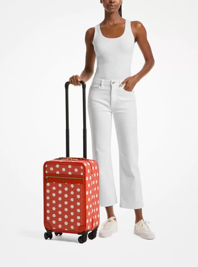 Small Polka Dot Signature Logo Suitcase