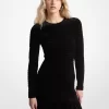 Smocked Stretch Velvet Dress