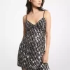 Snake Sequined Stretch Viscose Slip Dress Snake Sequined Stretch Viscose Slip Dress