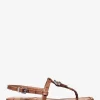 Sofia Crocodile Embossed Leather Sandal Sofia Crocodile Embossed Leather Sandal