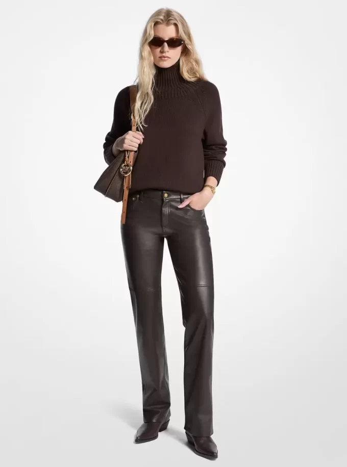 Straight-Leg Leather Pants Straight-Leg Leather Pants