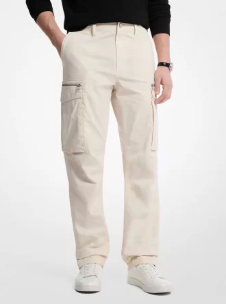Stretch Cotton Poplin Cargo Pants