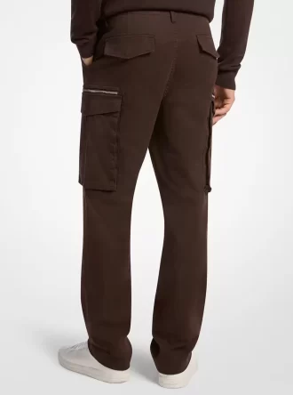 Stretch Cotton Zip Cargo Pants
