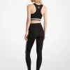 Stretch Knit Logo Tape High-Waisted Leggings