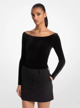 Stretch Velvet Bodysuit Stretch Velvet Bodysuit