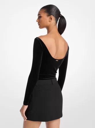Stretch Velvet Bodysuit Stretch Velvet Bodysuit